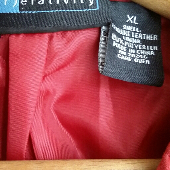 Relativity Red Suede Jacket XL - Picture 4 of 6